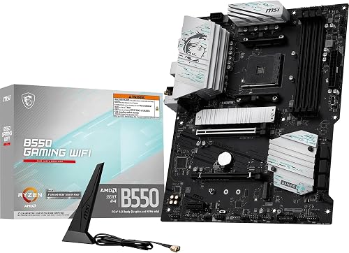 MSI B550 GAMING WIFI AM4 Anakart, DDR4 4400MHz, PCIe 4.0, Wi-Fi 5, 1G LAN, USB 10Gbps, ATX