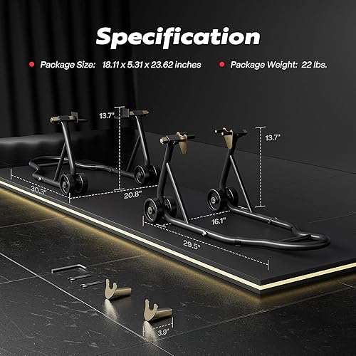 Miniatura 8 de SPECSTAR Soporte universal para ruedas delanteras y traseras de motocicleta resistente para bicicleta deportiva soporte de palo para Suzuki Yamaha