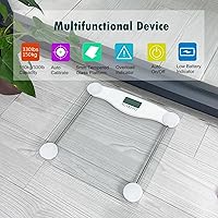 Vista 7 de NUTRI FIT Báscula digital de baño para pérdida de peso corporal, pesaje de precisión, alta precisión, capacidad de 330 libras, tecnología Step-on