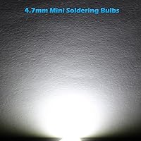 Vista 8 de Partsam 20pcs 0.185 in-12v coche blanco mini bombillas lámparas indicador racimo velocímetro iluminación de fondo