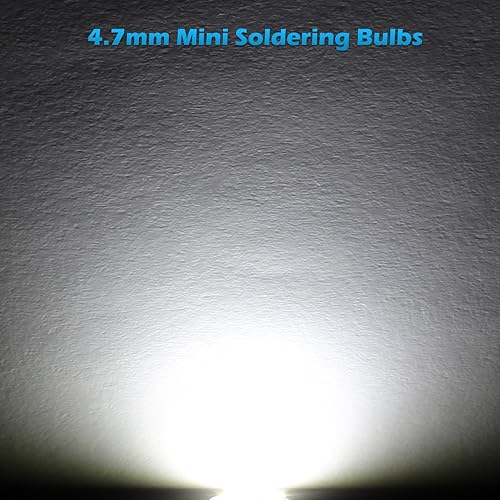 Miniatura 8 de Partsam 20pcs 0.185 in-12v coche blanco mini bombillas lámparas indicador racimo velocímetro iluminación de fondo