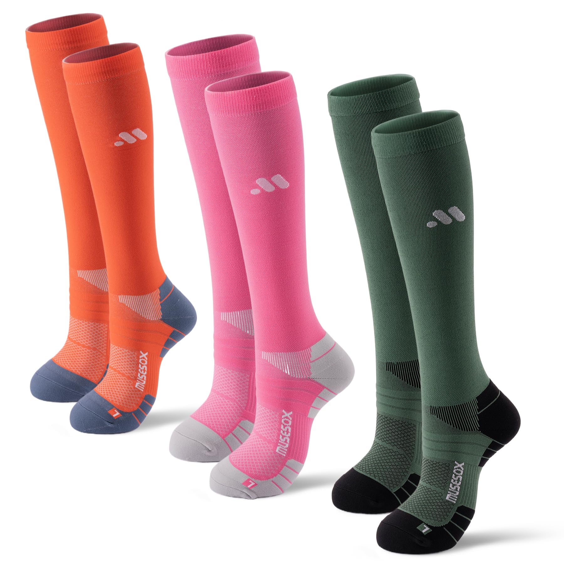 Compression Socks for Women and Men,15-20 mmHg Support(3 Pairs)