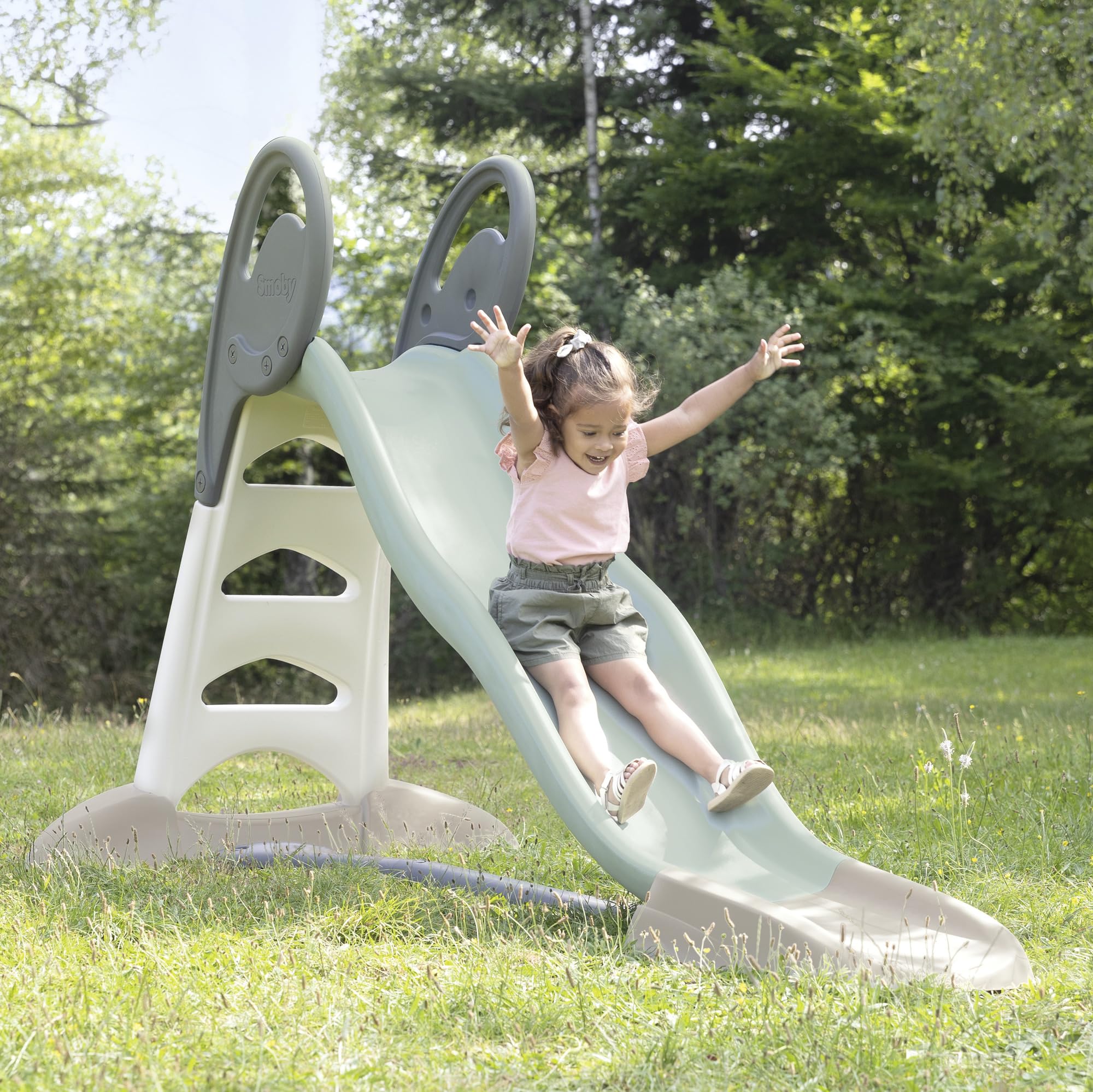 Smoby Life, Scivolo Green a doppia onda per bambini, 7600820303, realizzato in plastica riciclata, a partire dai 3 anni