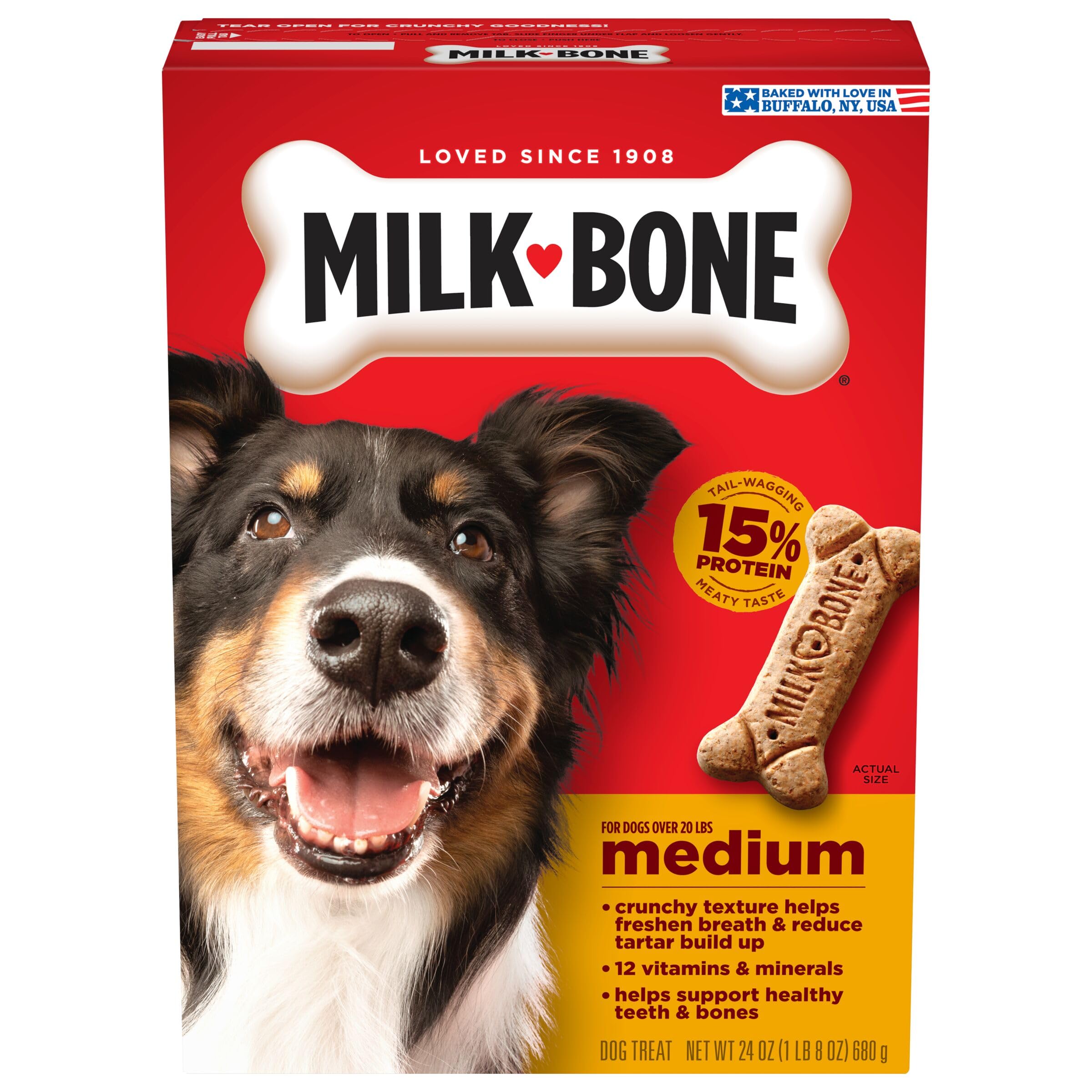 Milk-Bone Original Dog Treats for Medium Dogs, 24-ounce