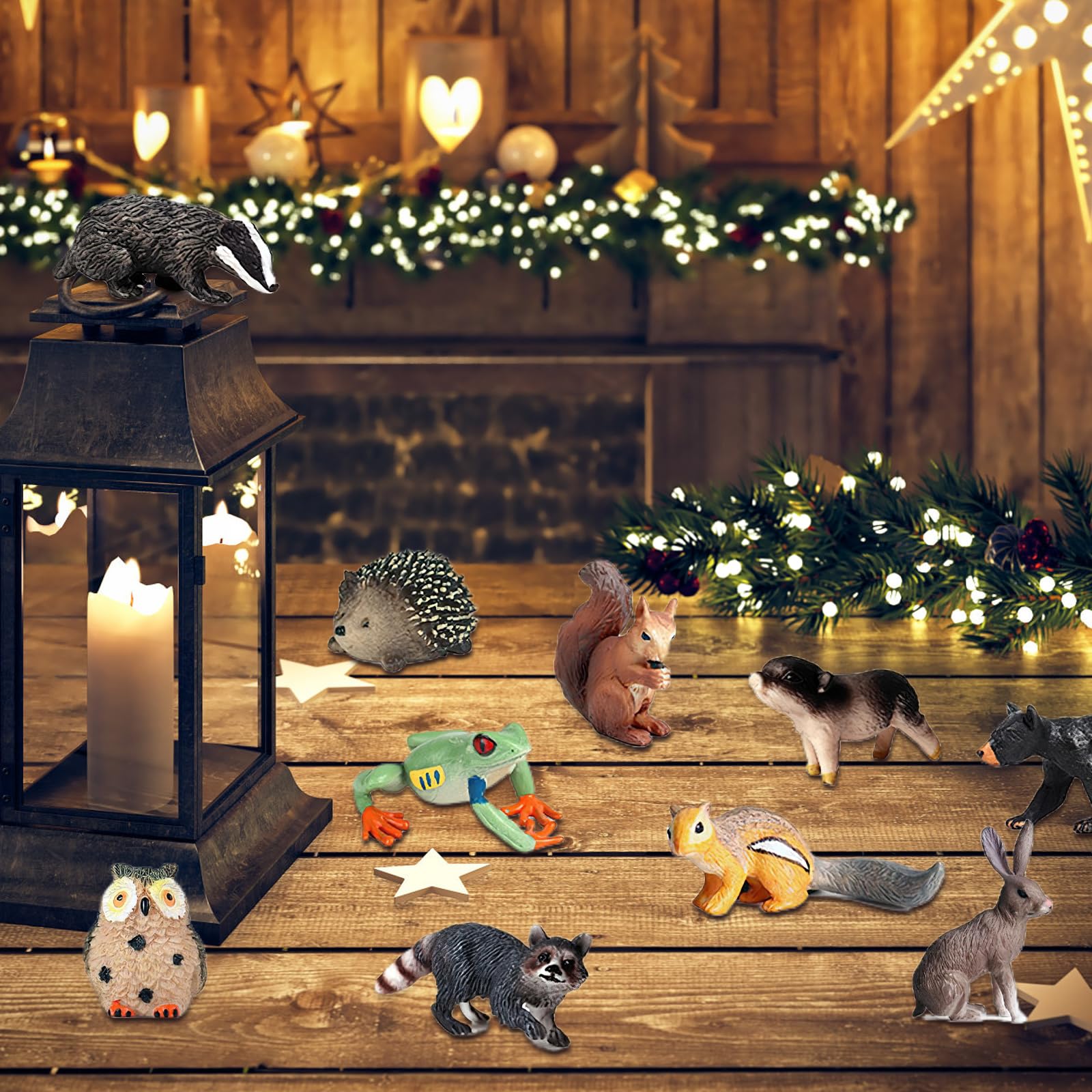 18 Figurines Animaux Forêt Et Safari – Jouets éducatifs Réalistes En Plastique ABS – Déco, Fête, école, Collection