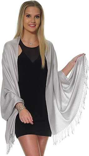 Miniatura 3 de Pashmina Chales y envolturas para vestidos de noche chal de boda grande suave Pashminas