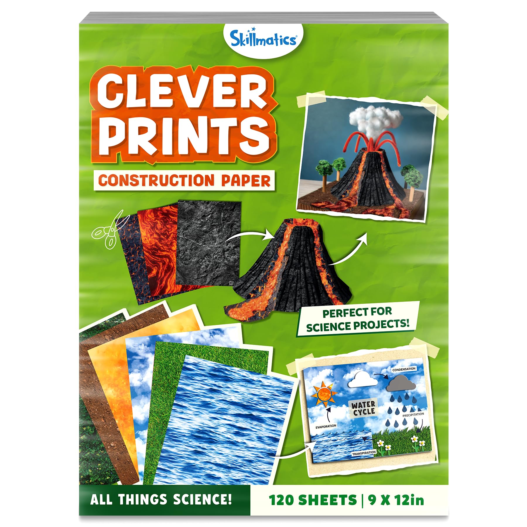 Skillmatics Science Construction Paper for Kids – STEM DIY Craft Activity | 120 Double-Sided Printed Sheets (9 x 12), Patterned Craft Paper for Art Projects, Scrapbooking & School Supplies-picture-10