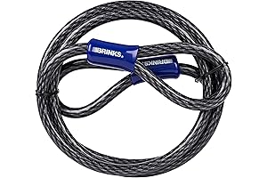 BRINKS Heavy Duty Steel Security Cable with Vinyl Wrap for Enhanced Protection