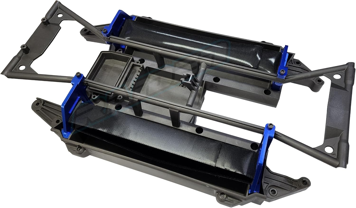 Aluminium Alloy Tall Battery Holder Mount Hold Down for Traxxas 1/5 X-MAXX - Blue