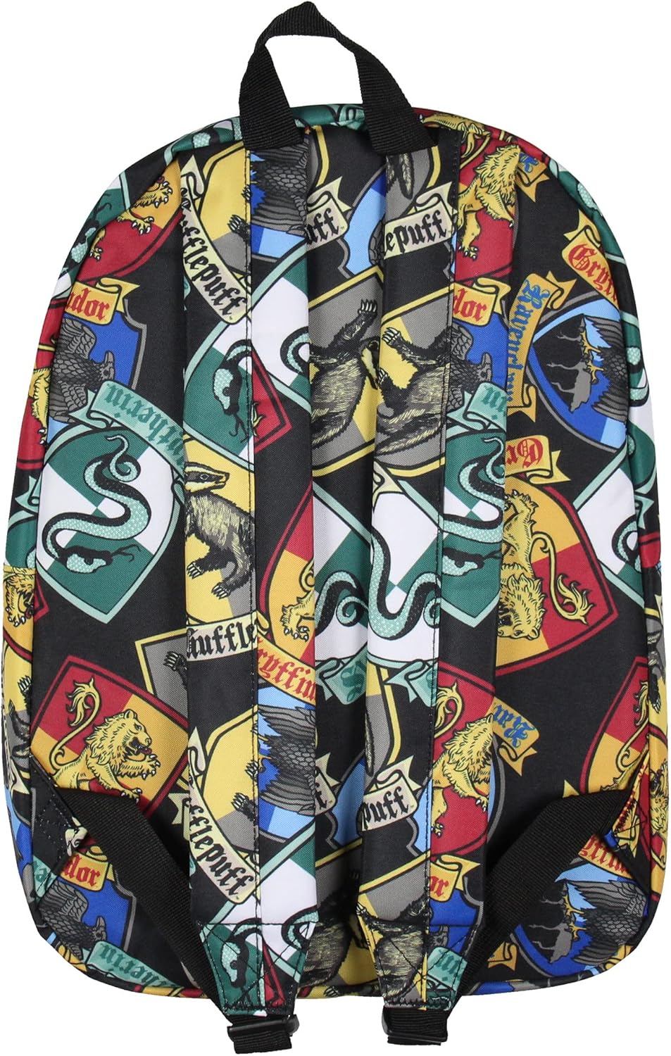 Harry Potter Backpack Hogwarts Houses Crest All Over Print Laptop Travel Backpack 17" - Image 4
