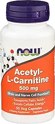 Agora alimentos acetil lcarn 500mg cápsulas, 50 ct