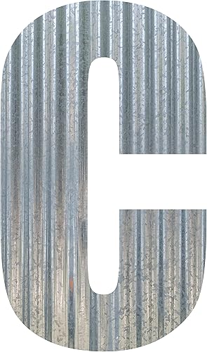 Letra de metal corrugado (6 pulgadas, C)