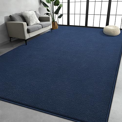 Miniatura 15 de Alfombras de área grandes para sala de estar y dormitorio, alfombra blanca de 5 x 8 pies, alfombra shag moderna minimalista, alfombra suave y gruesa