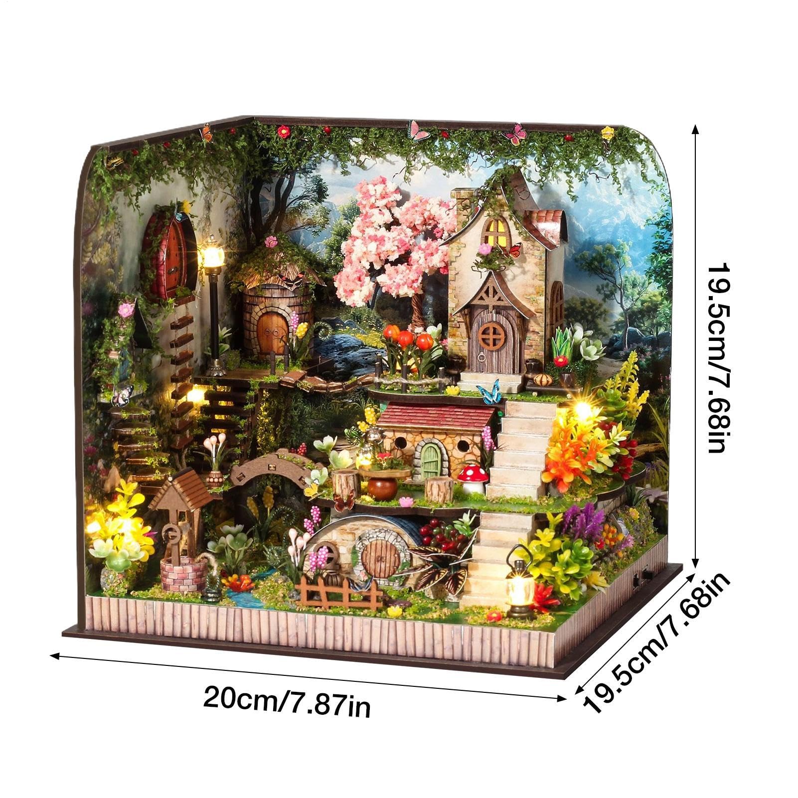 Miniaturhaus Leseecken-Bausatz, kreative Tischdekoration | Handgefertigtes Kleines Haus Für Erwachsene Jugendliche Zuhause Schlafzimmer Bücherregal-Display Feiertage Miniatur-Display