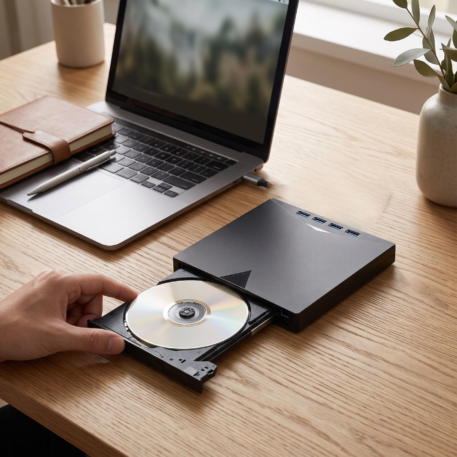 Lecteur CD DVD Externe 6 en 1 pour Ordinateur Portable