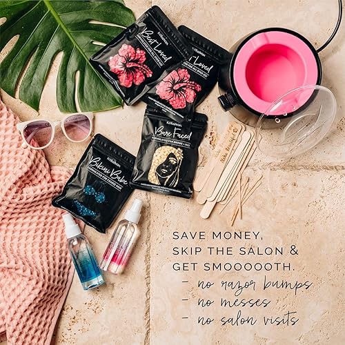 Miniatura 38 de KoluaWax Cuentas de cera dura para depilación – Fórmula de cabello grueso – cara, brasileño, axilas, pecho trasero, depilación de bikini – Colada
