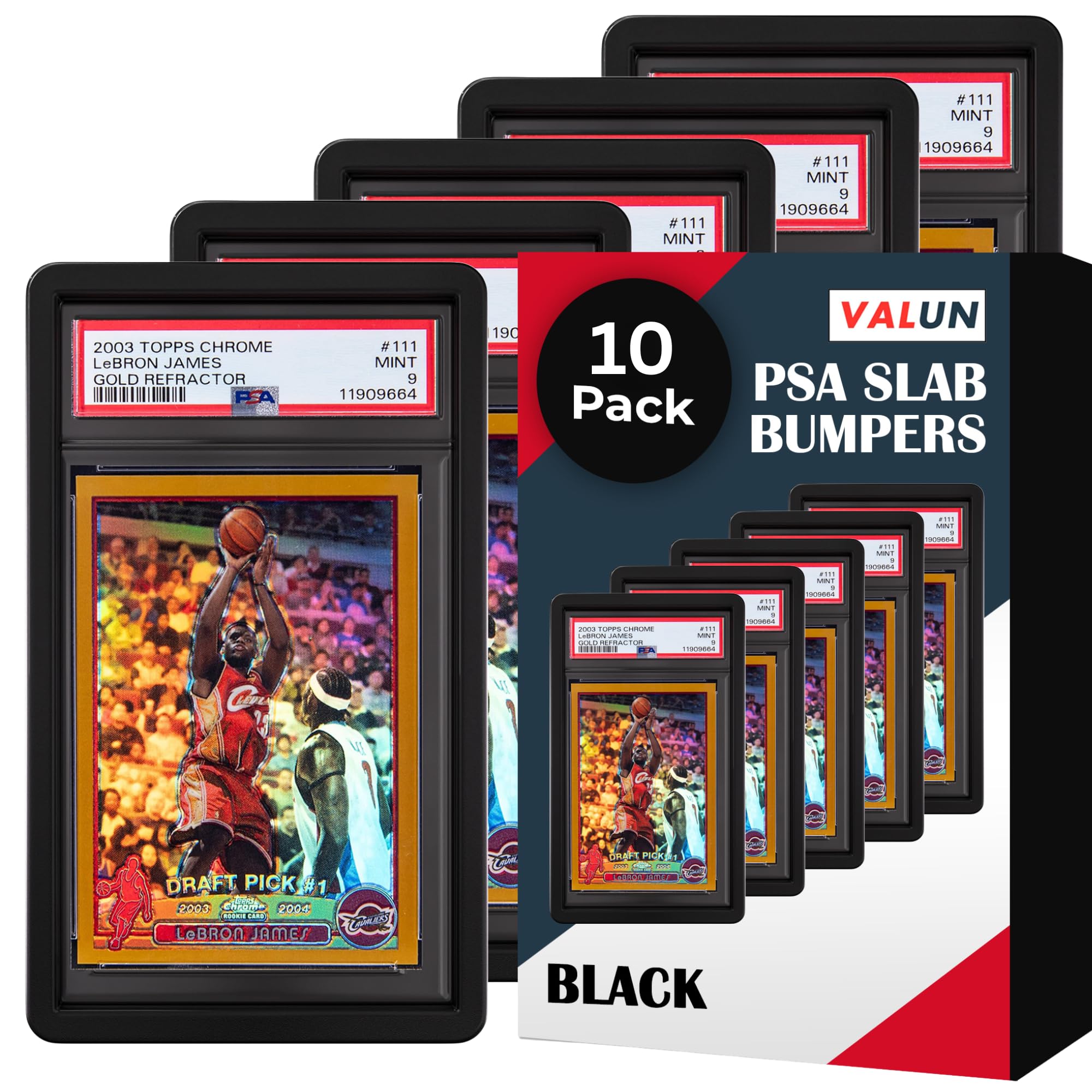 10 Pack Black Slab Guards Fits PSA & CGC & TAG Slabs - PSA Slab Protector Hard TPU PSA Slab Guard for Graded Cards – PSA Slab Bumper Guard for graded slabs – Slab Protector for PSA Cards
