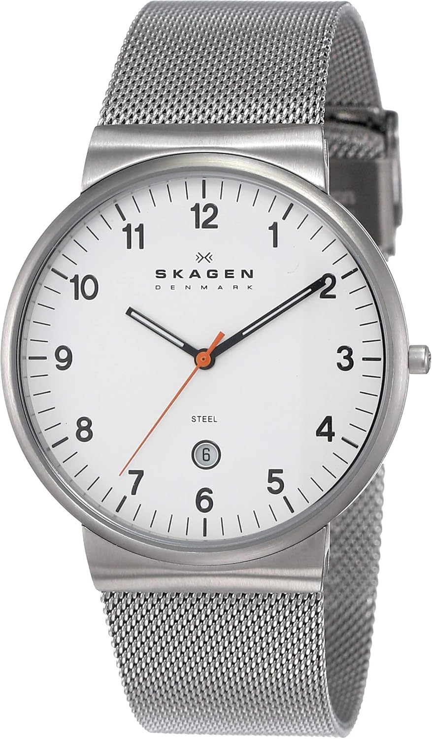 SKAGEN Klassik Mens ThreeHand Date Stainless Steel Watch Skagen Clothing, Shoes SKAGEN Klassik Mens ThreeHand Date Stainless Steel Watch Skagen Clothing, Shoes