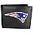 NFL Siskiyou Sports Mens New England Patriots Bi-fold Wallet Large Logo One Size Black