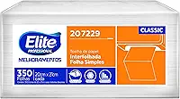 PAPEL TOALHA INTERFOLHADO FOLHA SIMPLES ELITE CLASSIC COM 350 FOLHAS, Elite Professional