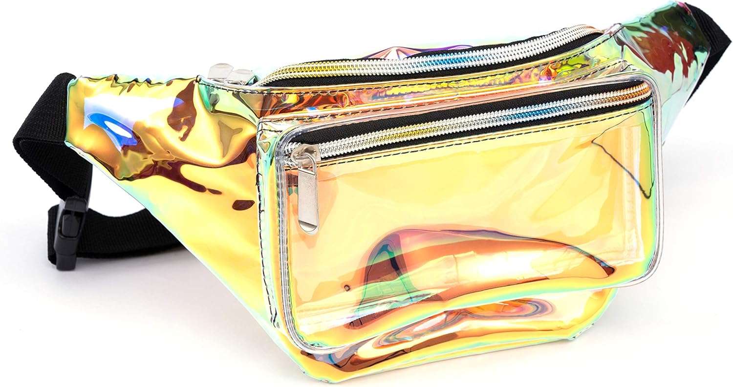 neon transparent fanny pack