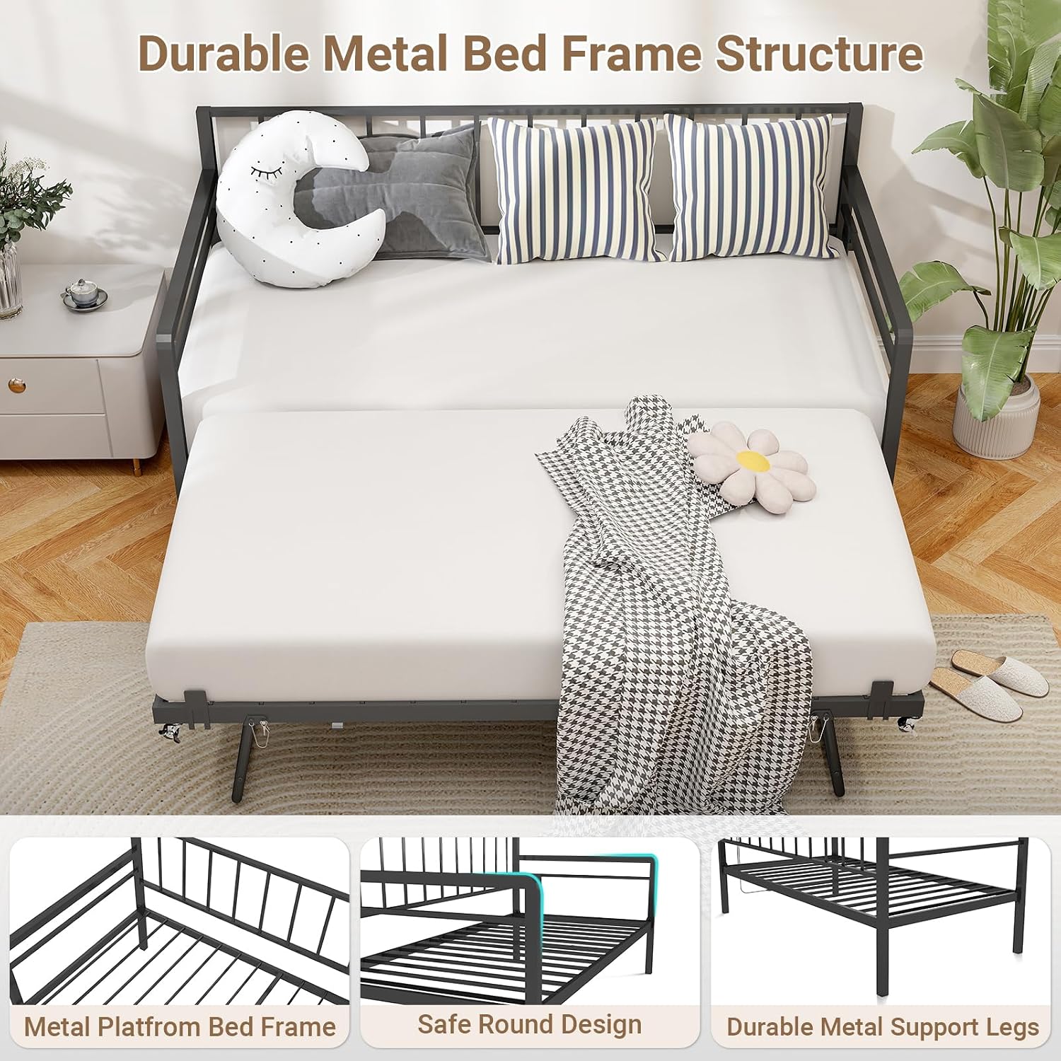 Image showing the trundle bed with wheels