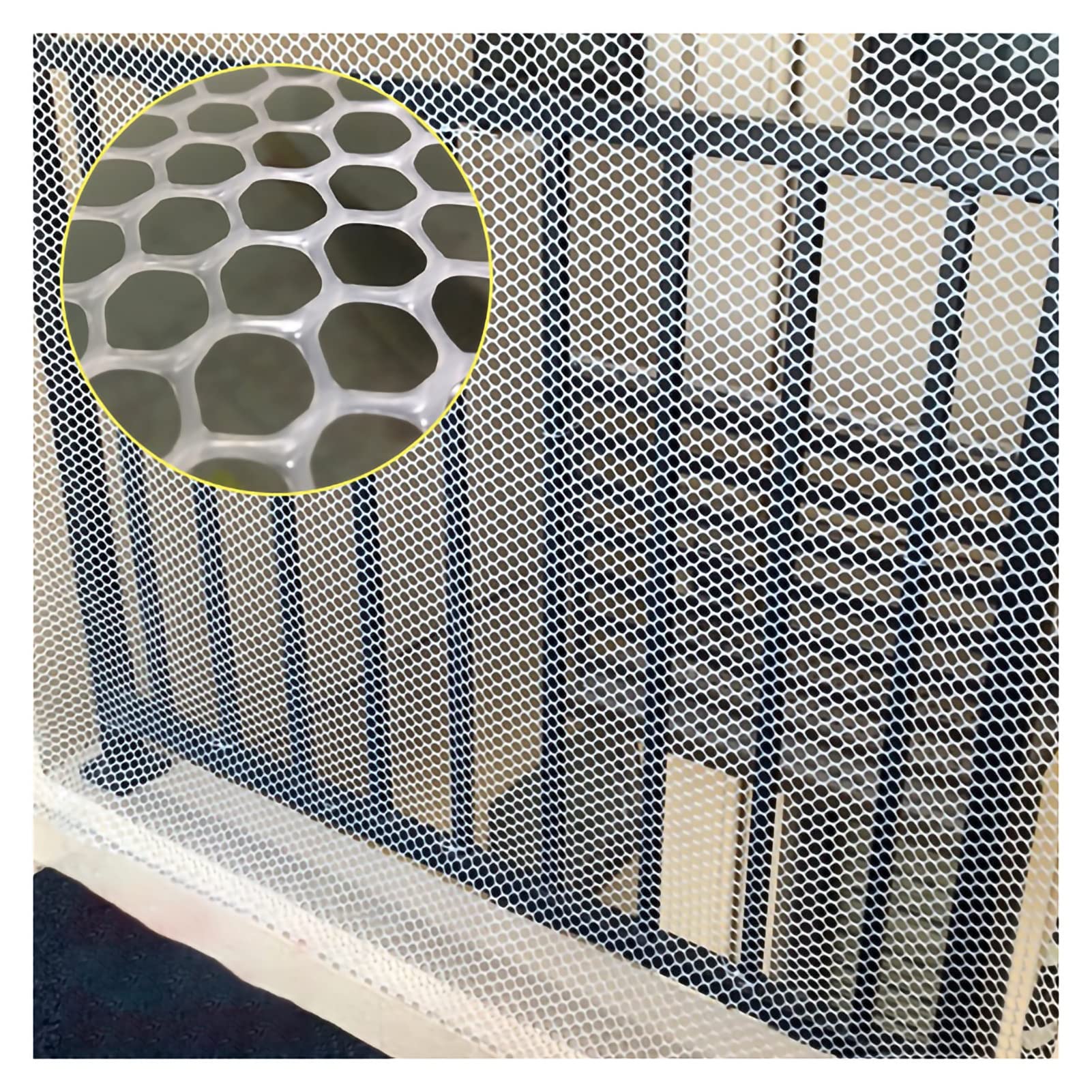 Dasertoe Grillage Plastique Hexagonal Réutilisable 40x300cm | Protection Jardin | DIY | Blanc