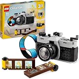 LEGO Creator 3in1 Retro Camera Toy to Video Camera to TV Set, Kids' Desk Decoration or Bedroom Accessories, Photography Gifts for Girls and Boys Aged 8 Plus Years Old Who Enjoy Creative Play 31147 - 1