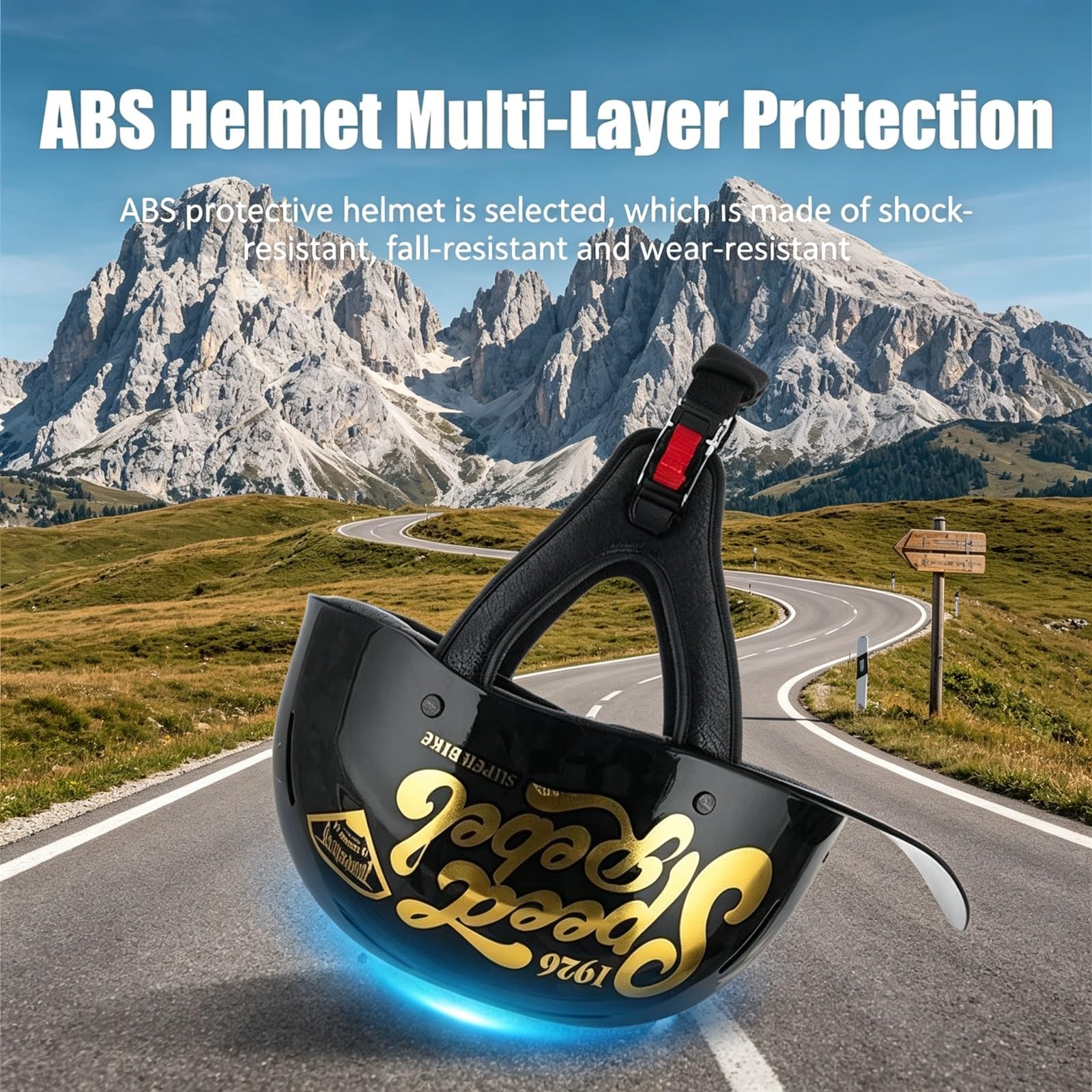 Rebel Kask Motocyklowy Otwarty Certyfikat ECE 22.06 Skorupa ABS Szybkie Zapięcie Kask Otwarty Skuter Elektryczny Mężczyźni Kobiety Lekki Biały Graffiti Retro