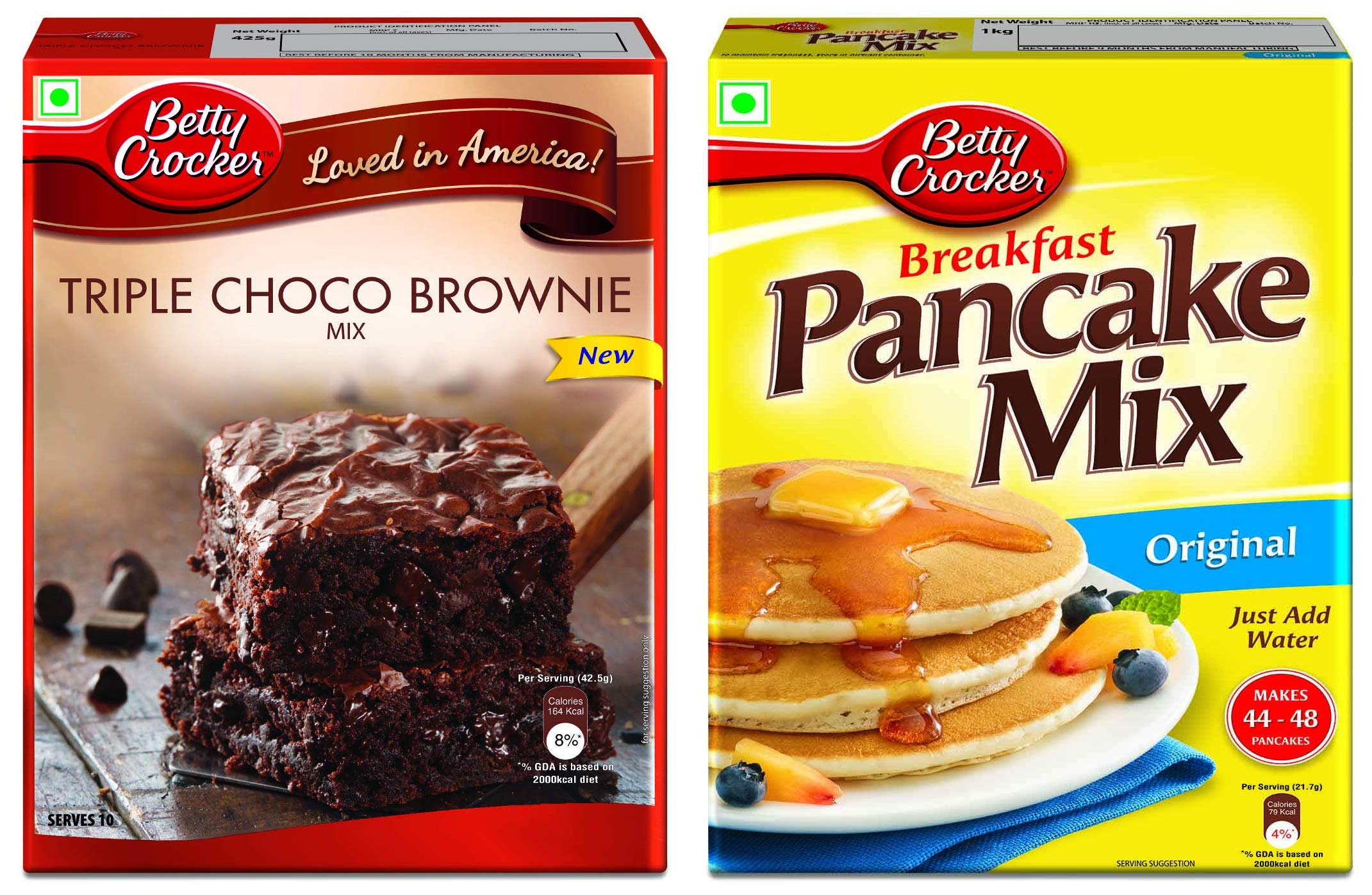 Betty Crocker Pancake Mix, 1 Kg And Cake Mix, Triple Chocolate Brownie 425 G (B08CVVKC67) Amazon Price History, Amazon Price Tracker
