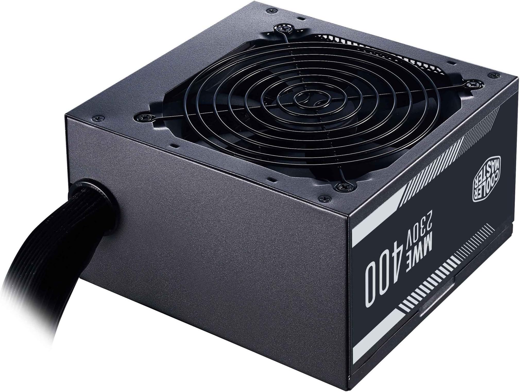 Cooler Master MWE 400 White 230V - V2 Power Supply Unit, UK Plug - 80 PLUS 230V EU Certified, Quiet 120 HDB Fan, DC-to-DC + LLC Circuit with Single +12V Rail - 3 Year Warranty