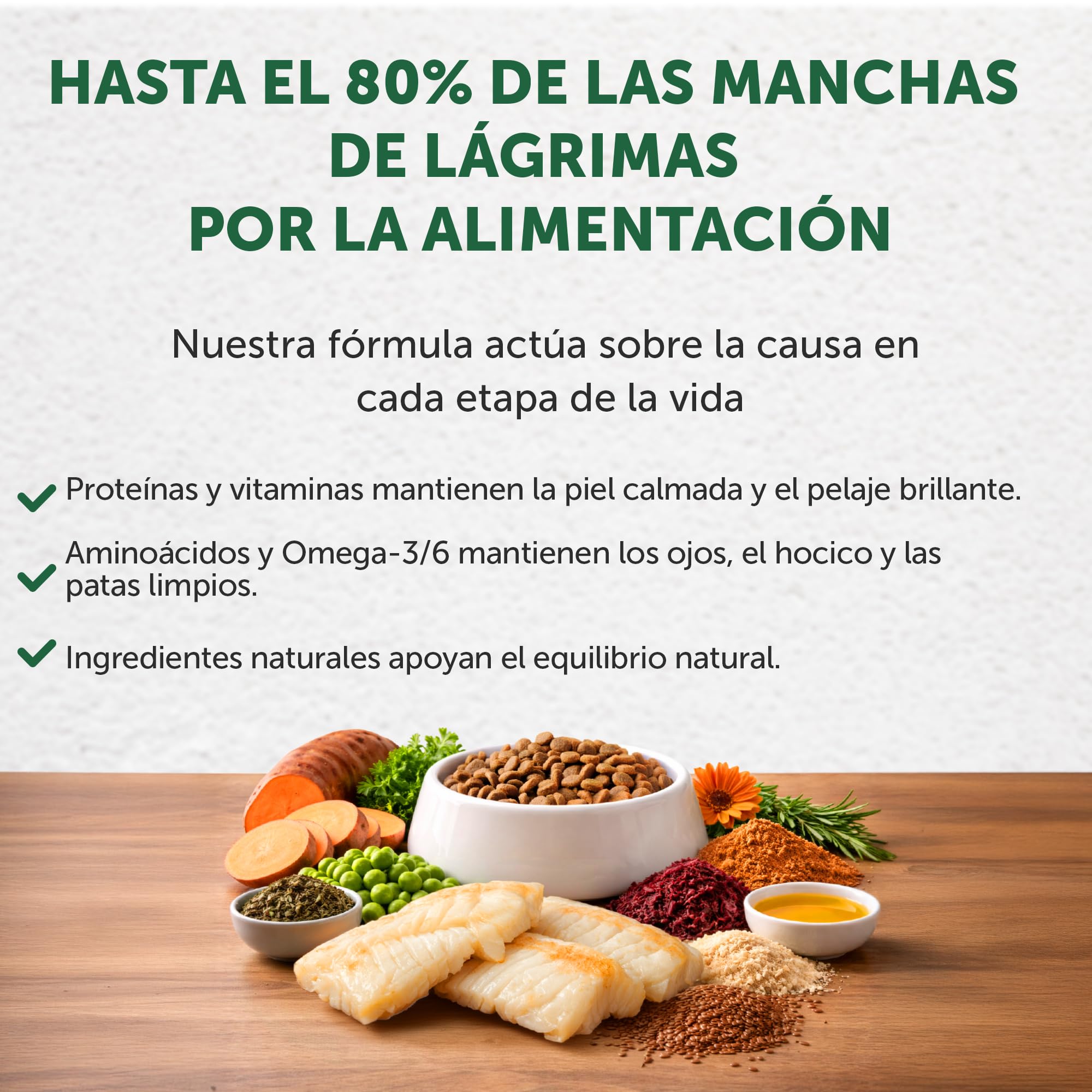 Nature's Protection Superior Care Pienso Todas Las Edades, Pez Blanco 4 kg | Con arroz, Antimanchas lagrimales, pelaje blanco brillante, Croquetas grandes, Pelajes blancos/claros, Cachorros y adultos