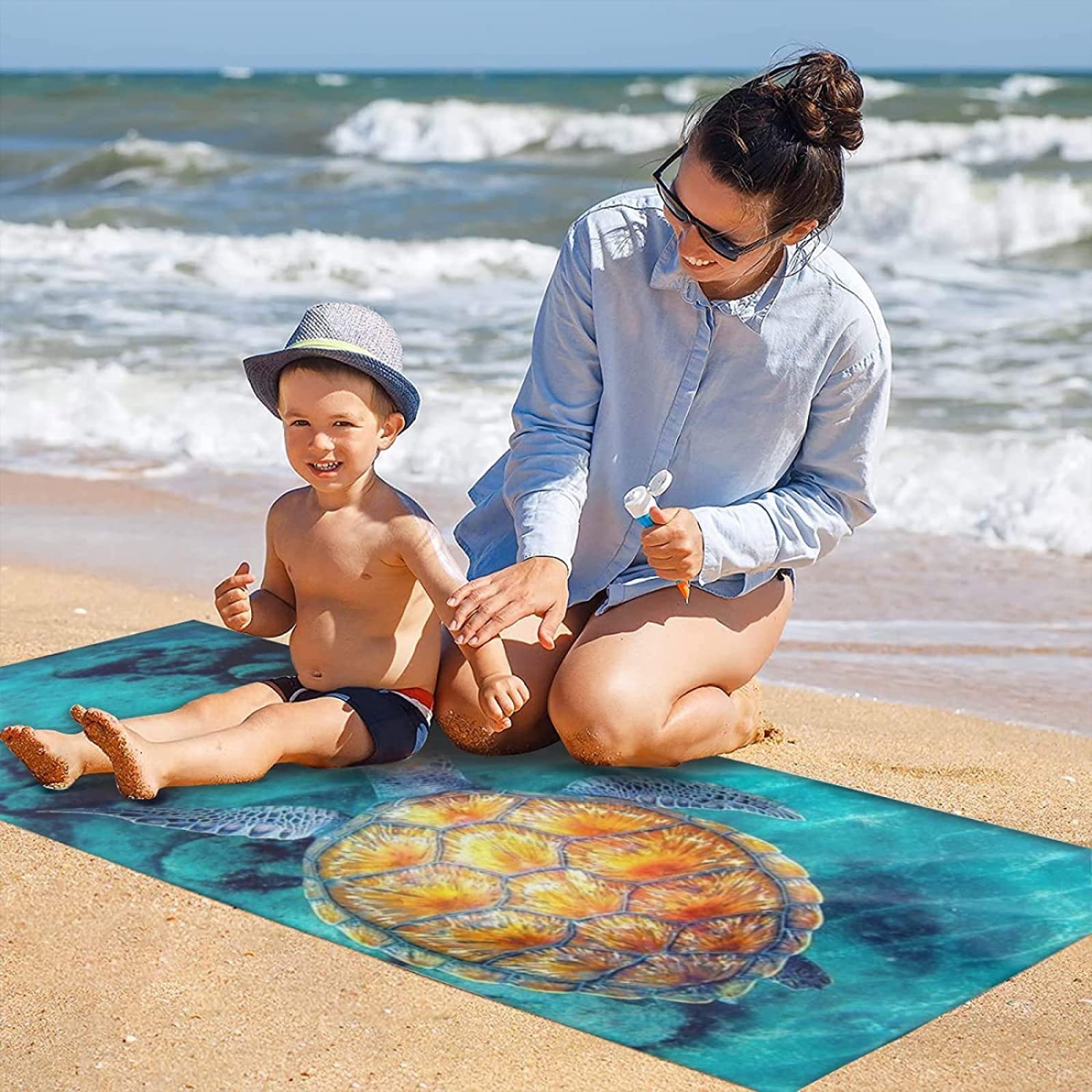 Serviette De Bain Pliable Voyage Serviette De Plage FANSU Extra-large 200x150cm - Anti-sable, Séchage Rapide, Motif Hippocampe, Avec Sac De Rangement Serviette De Bain Pliable Voyage Serviette De Plage FANSU Extra-large 200x150cm - Anti-sable, Séchage Rapide, Motif Hippocampe, Avec Sac De Rangement