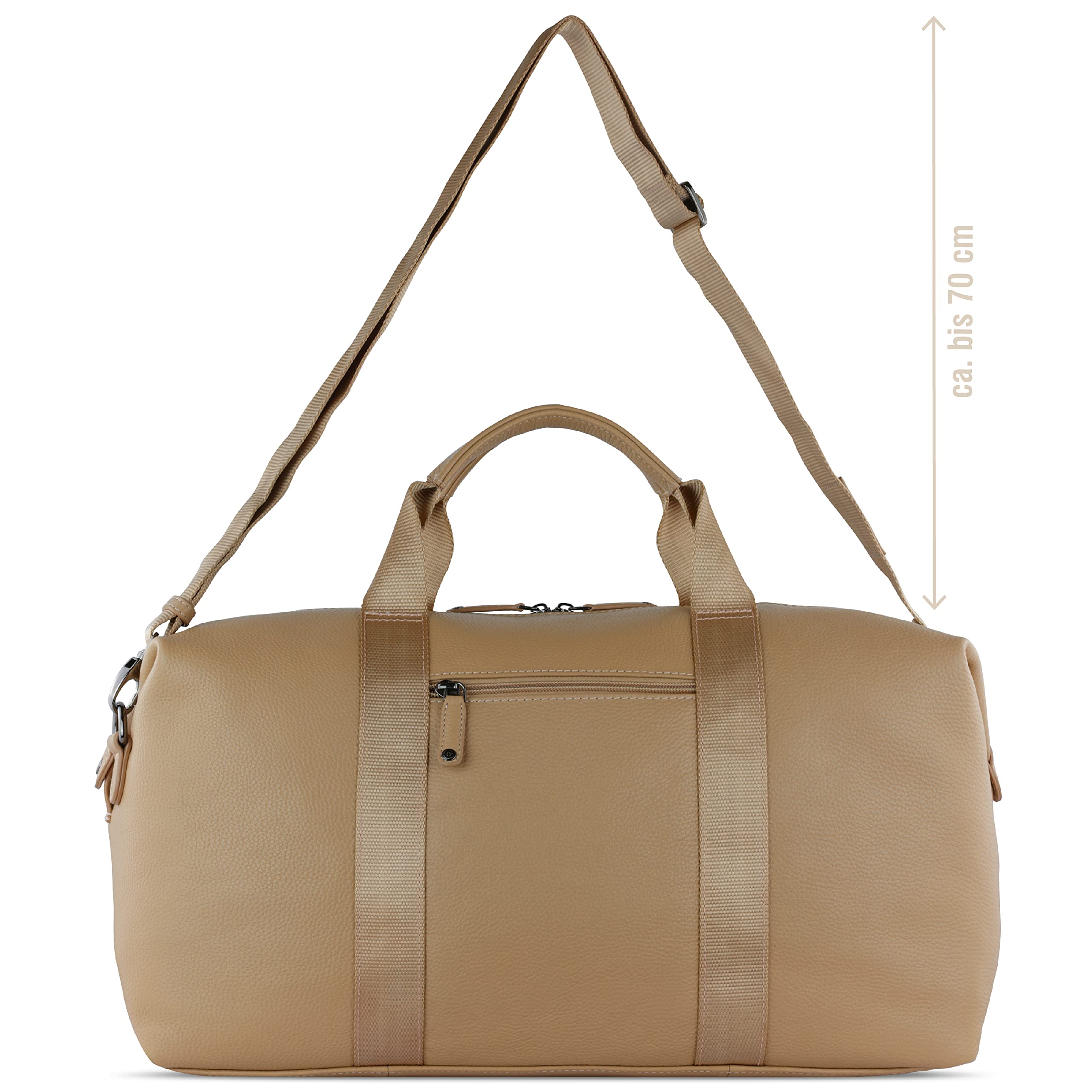bugatti ELSA Reisetasche aus Leder, Weekender für den Urlaub, Gymtasche für Sport, Sand