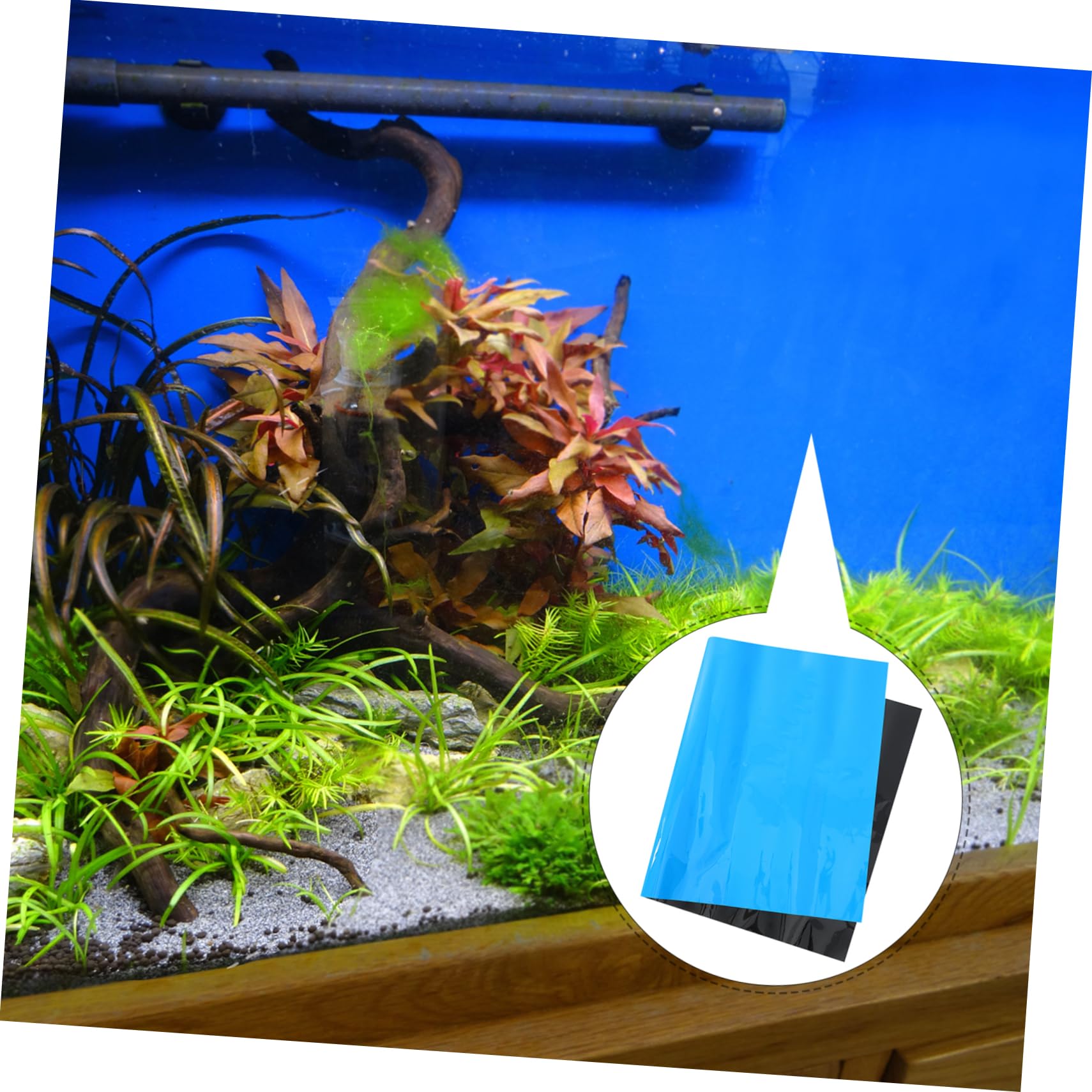 Amazon | OATIPHO 水族館の背景ステッカー 水槽 120cm 黒 水槽 バック 