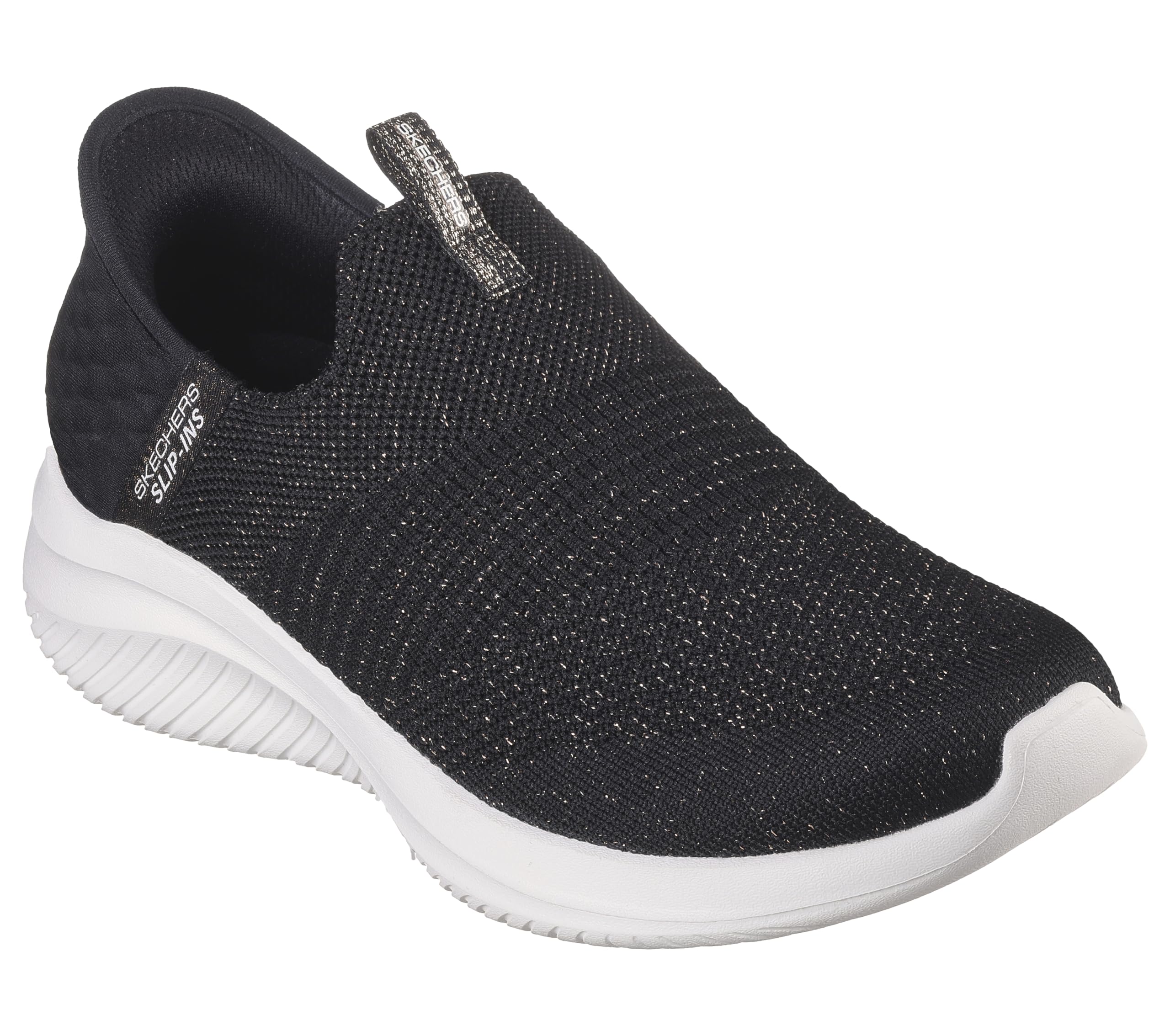 Skechers Women's Ultra Flex 3.0 Smooth Step Sneaker, Black, 6.5 UK Wide