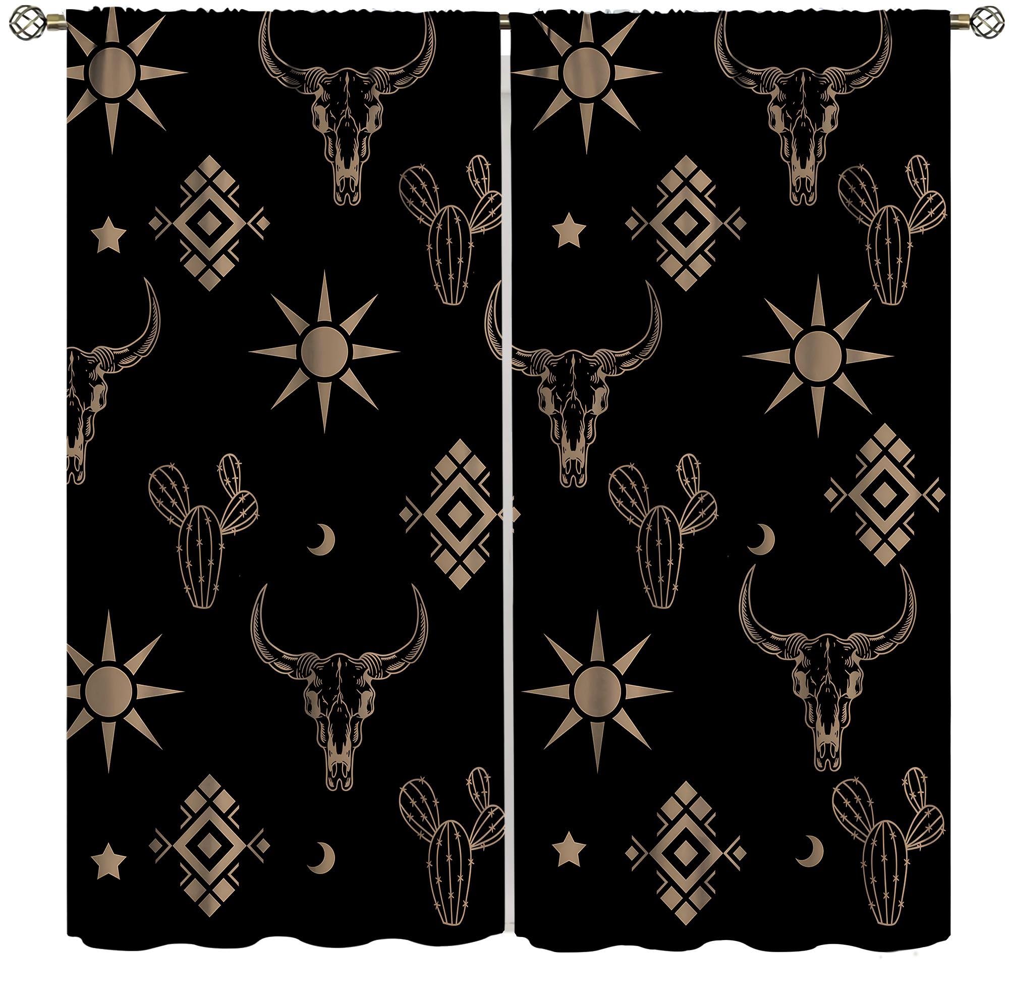 Rideaux cowboy bohème pour salon et chambre : ambiance western chic