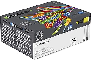 Winsor & Newton Promarker Set of 48 Essential Collection: Your Gateway to Vibrant Creation