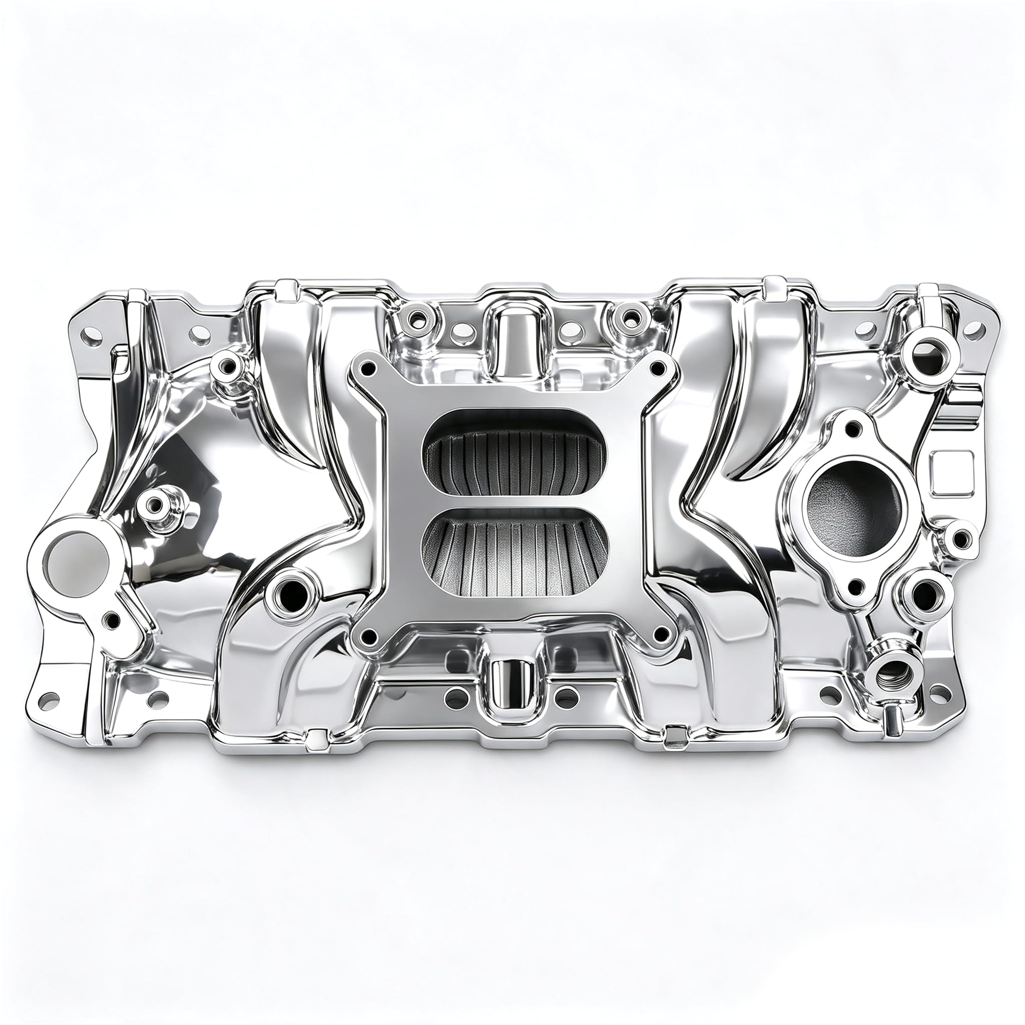 2701 SBC Intake Manifold Dual Plane for 262-400 V8 Polished