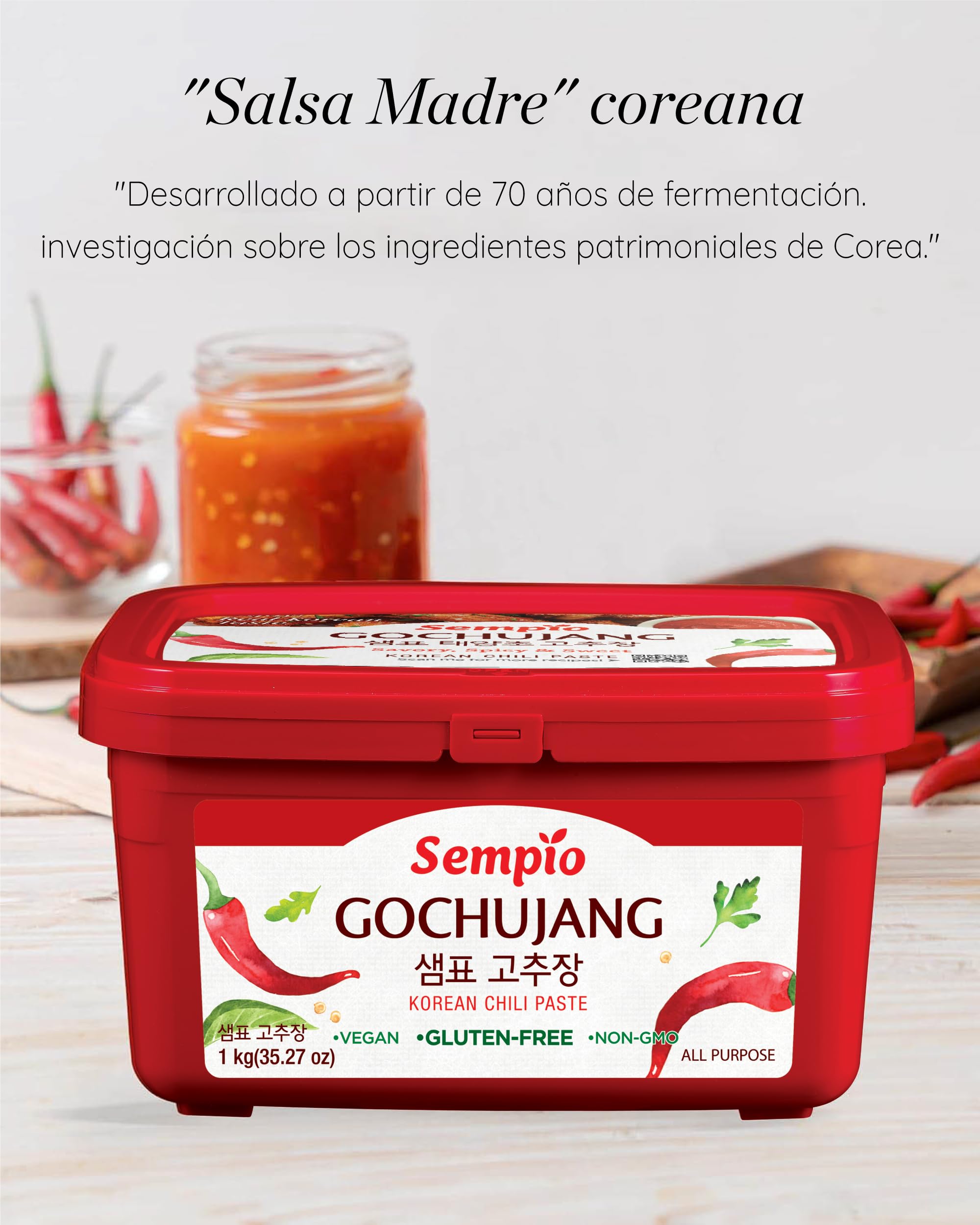 Sempio Gochujang Korean Chili Paste 1kg Sin Gluten