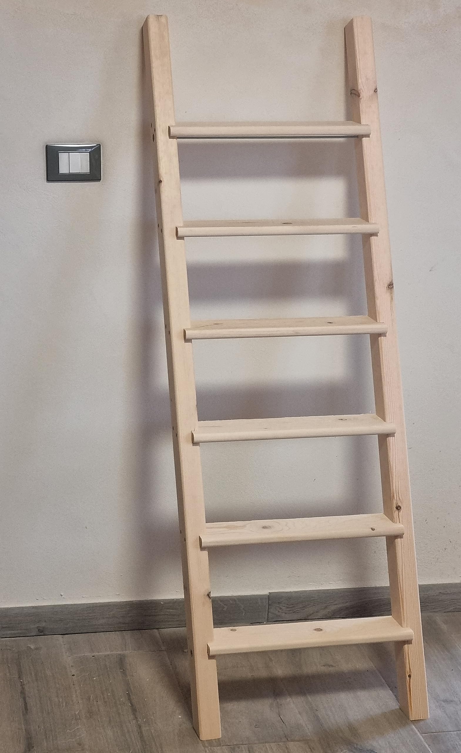 Escalera de madera para altillo litera ático (altura 250 cm, ancho 45 cm)