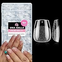 Vista 9 de UNA GELLA - Puntas de uñas de gel suave para pegar de 1.4 fl oz de secado por lámpara, permanente, pegamento de uñas fuerte para uñas acrílicas