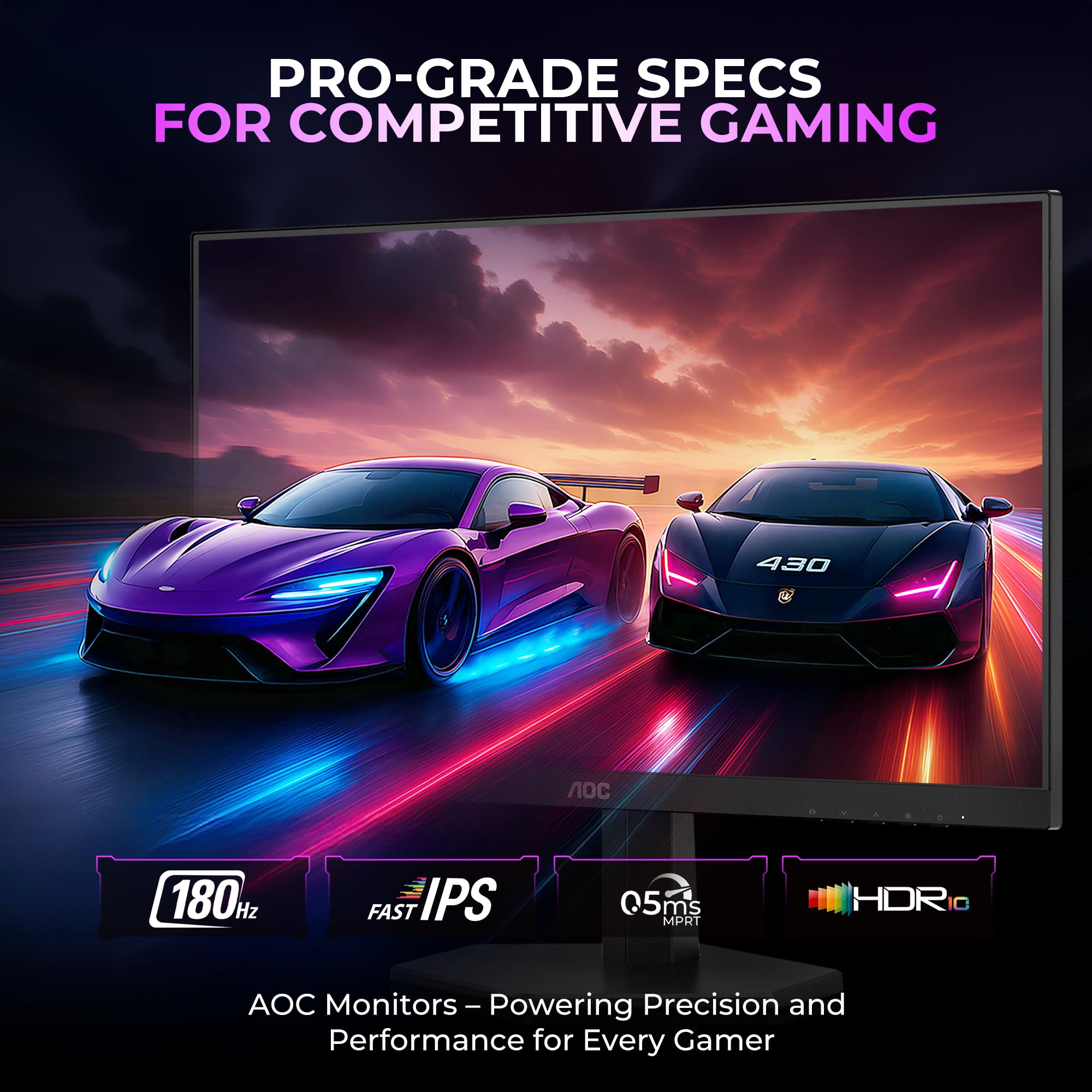 AOC 24G42E Gaming Monitor 24 inch FHD Fast IPS Gaming Monitor