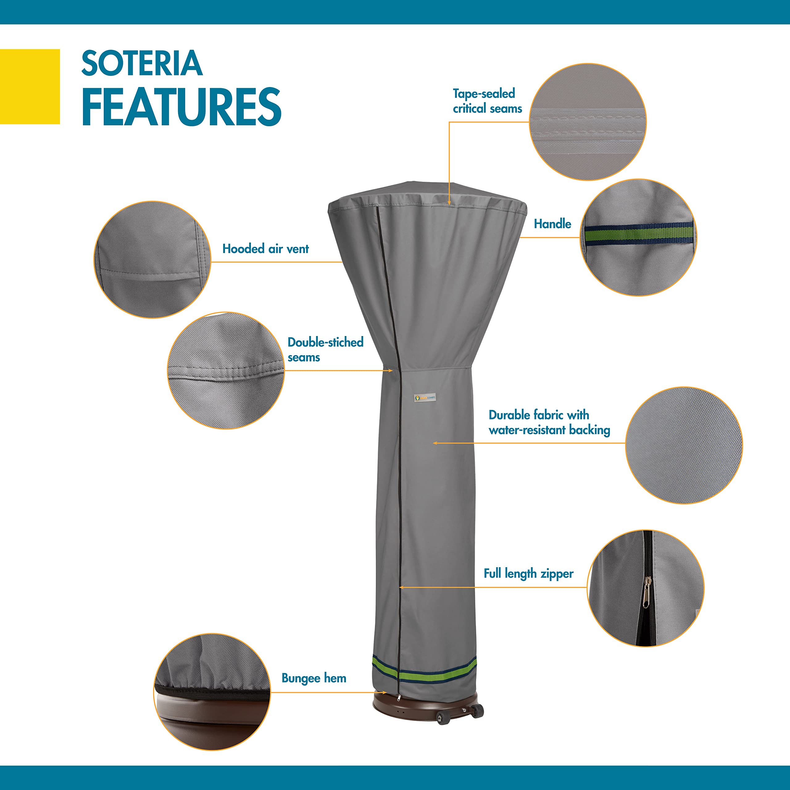 Duck Covers Soteria - Copertura impermeabile per stufa da patio da 34 pollici