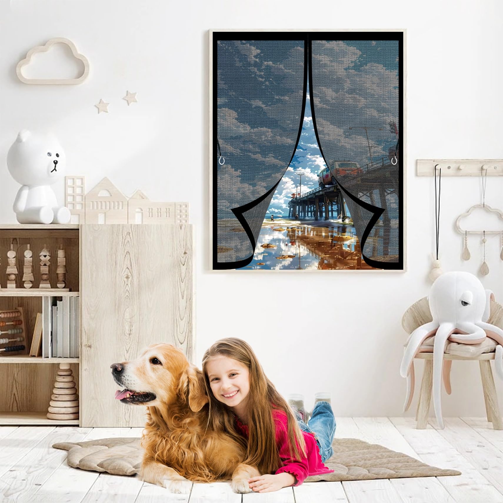 Moustiquaire magnétique fenêtre 140x112 anti-moustique efficace