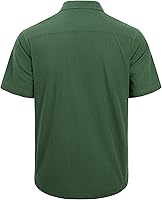 Vista 64 de J.VER Camisas de manga corta de lino y algodón para hombre, estilo informal, ligeras, con botones, para vacaciones, playa y verano, con bolsillo