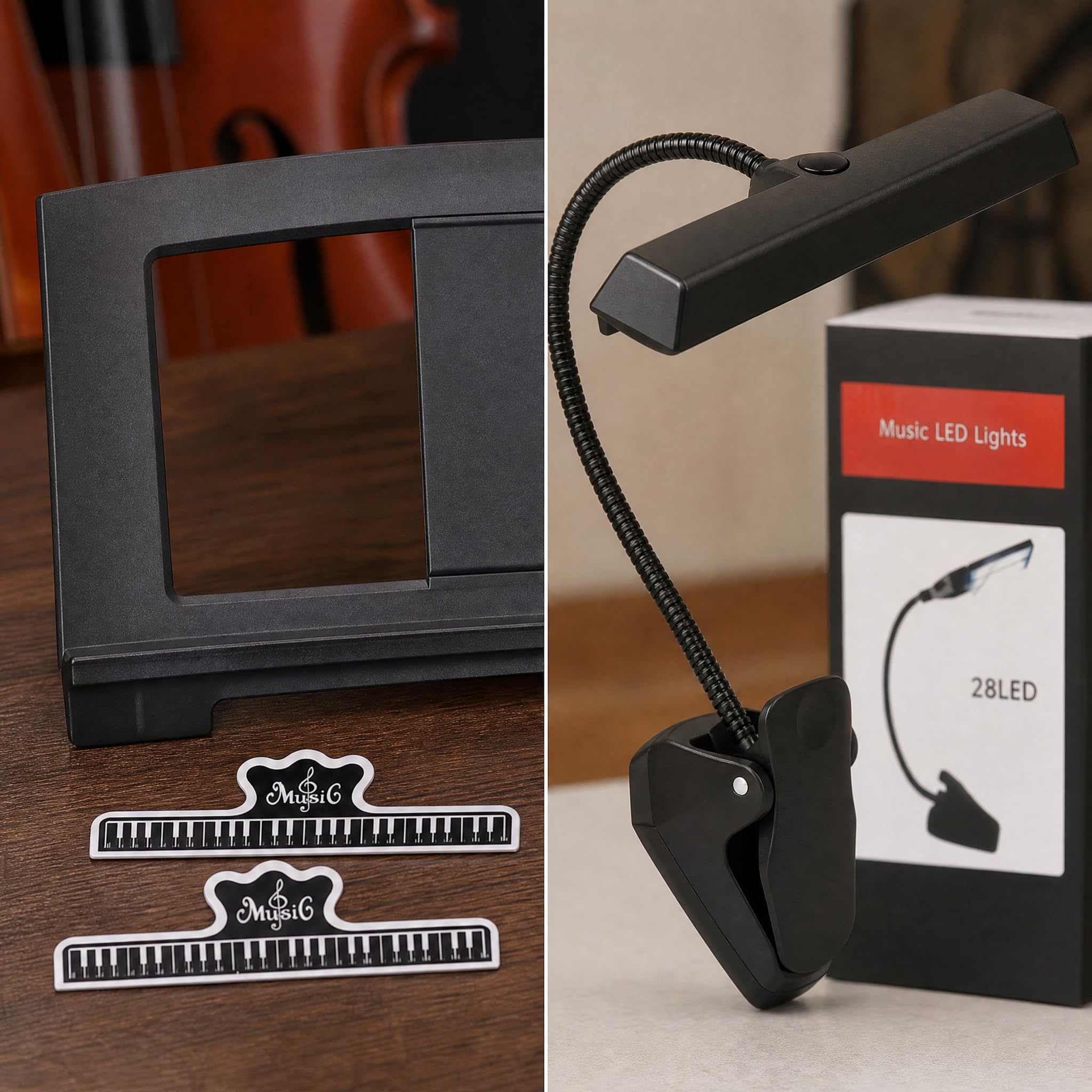électronique Portable avec Lampe Intégrée, Maintenant Fermement Les Livres, Adapté à La Lecture Pratique Des Partitions