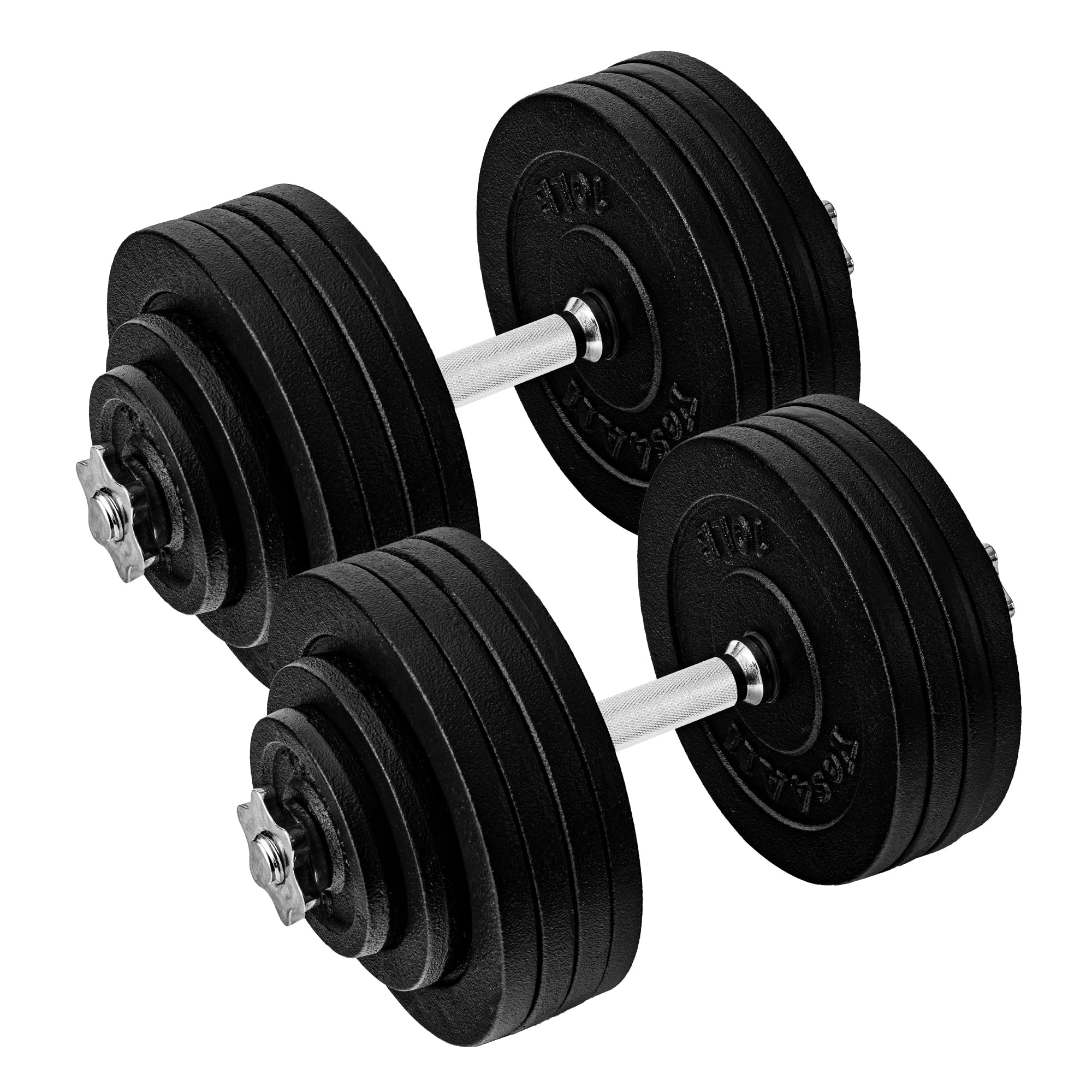 Yes4All Old School Adjustable Dumbbell Set with Weight Plates, Star Lock Collars/Connector, 40lbs to 200lbs Adjustable Weight Plates Set