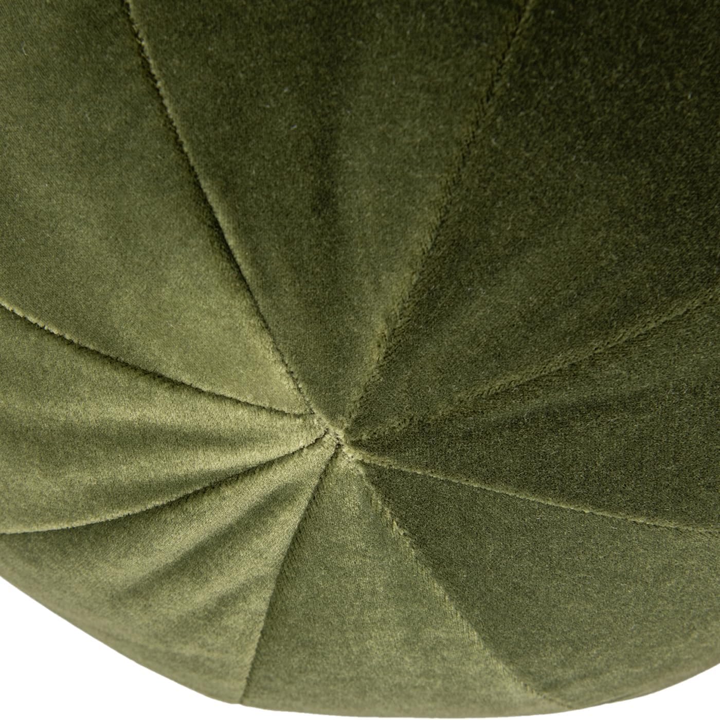 Luna 12" Round Sphere Accent Ball Throw Pillow, Olive Green Performance Velvet