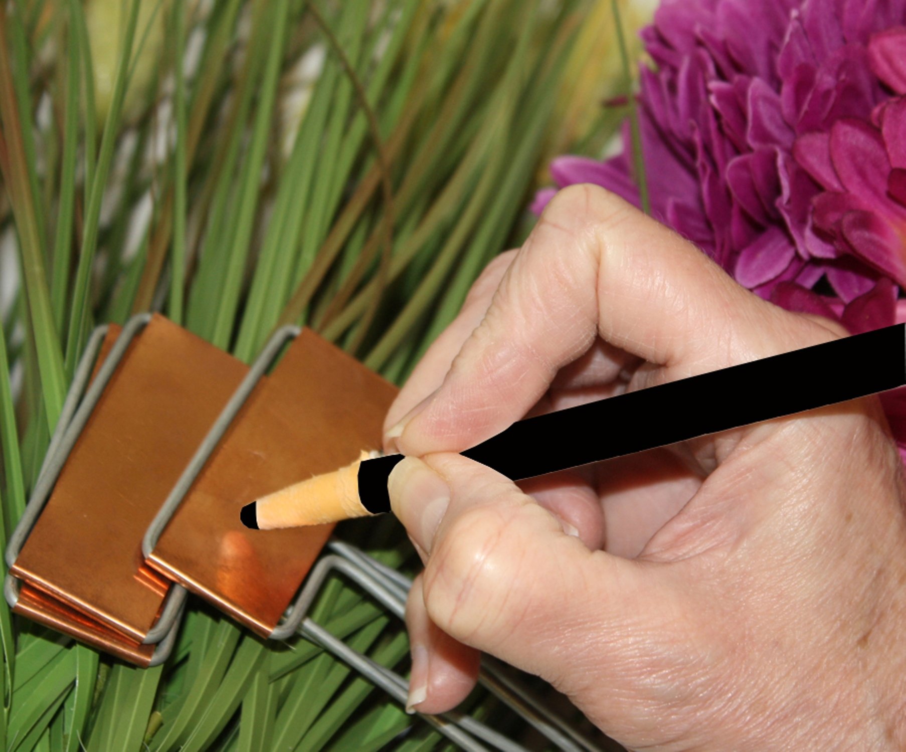 Midwest Gloves and Gear 15C2-EA-AZ-6 6-Pack Metal Garden Markers with Black Pencil